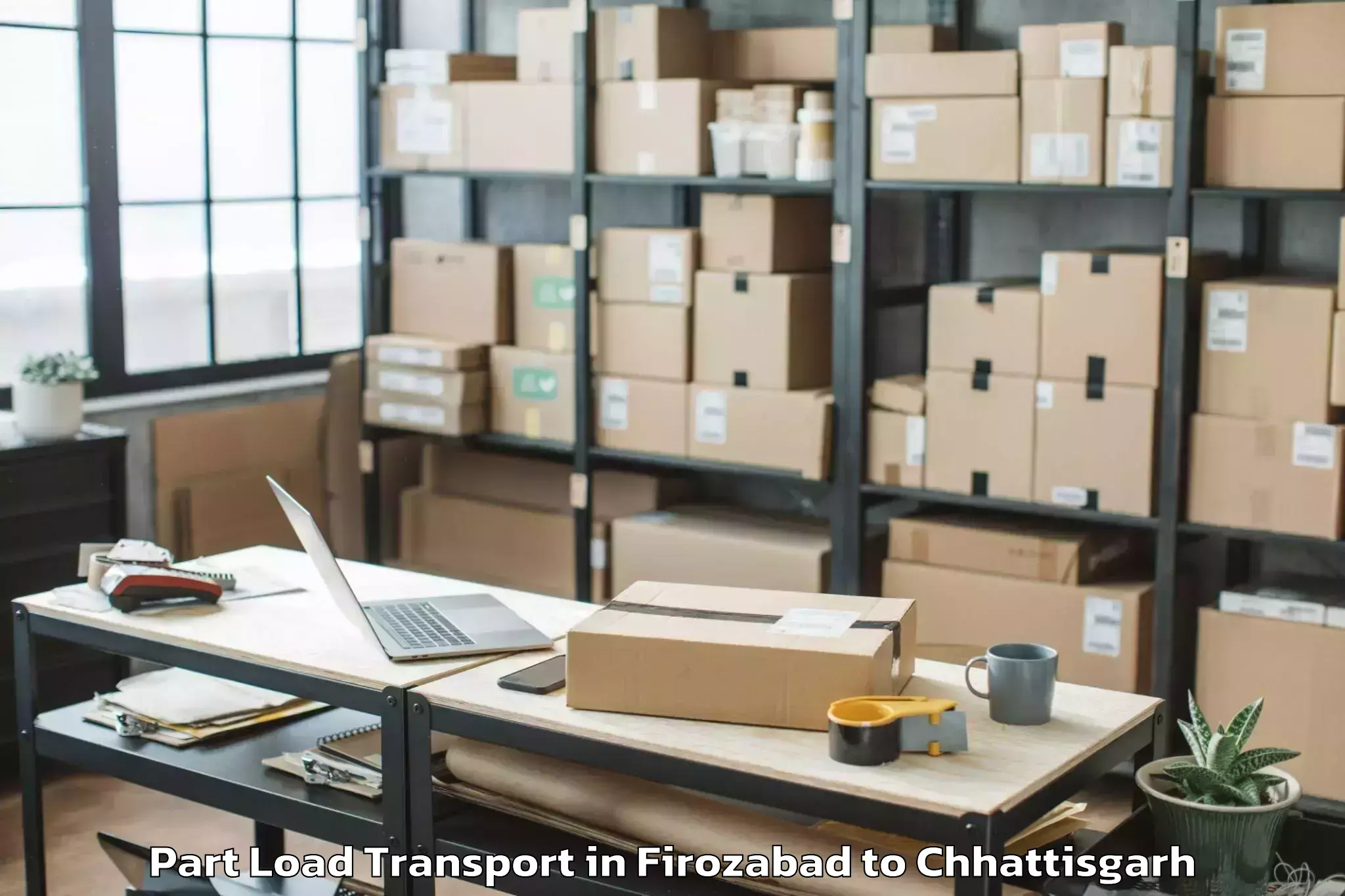 Quality Firozabad to Bemetara Part Load Transport